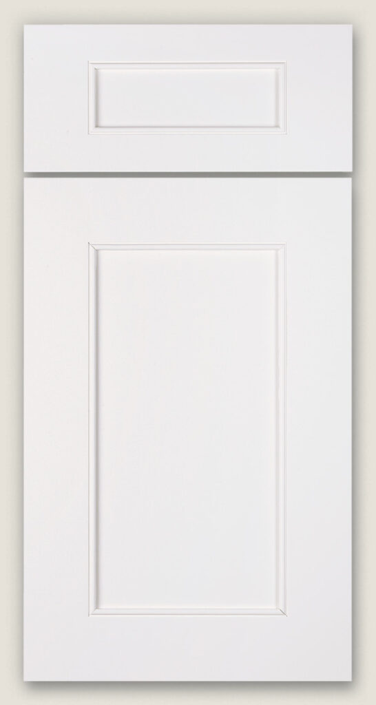 Bristol door featuring drawer door style (top) and cabinet door style (bottom)