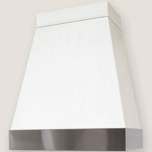 Stainless steel Cambridge range hood with baffle base