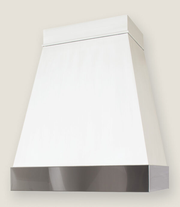 Stainless steel Cambridge range hood with baffle base