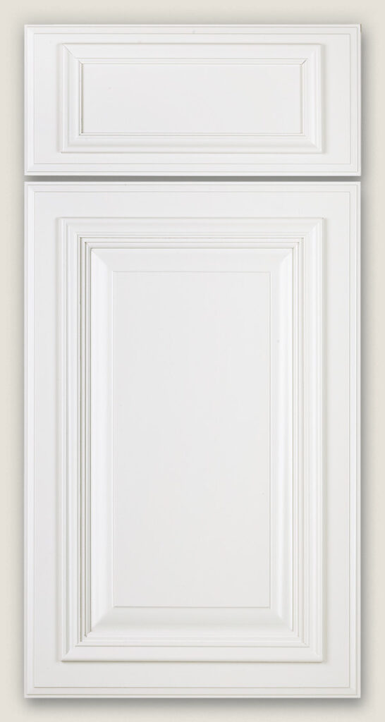 Easton door featuring drawer door style (top) and cabinet door style (bottom)