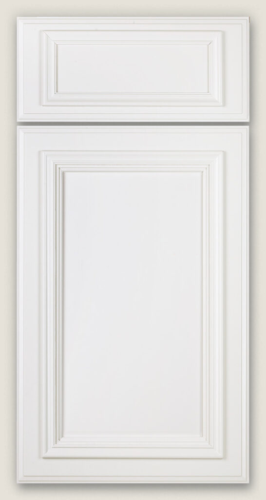 Kensington door featuring drawer door style (top) and cabinet door style (bottom)