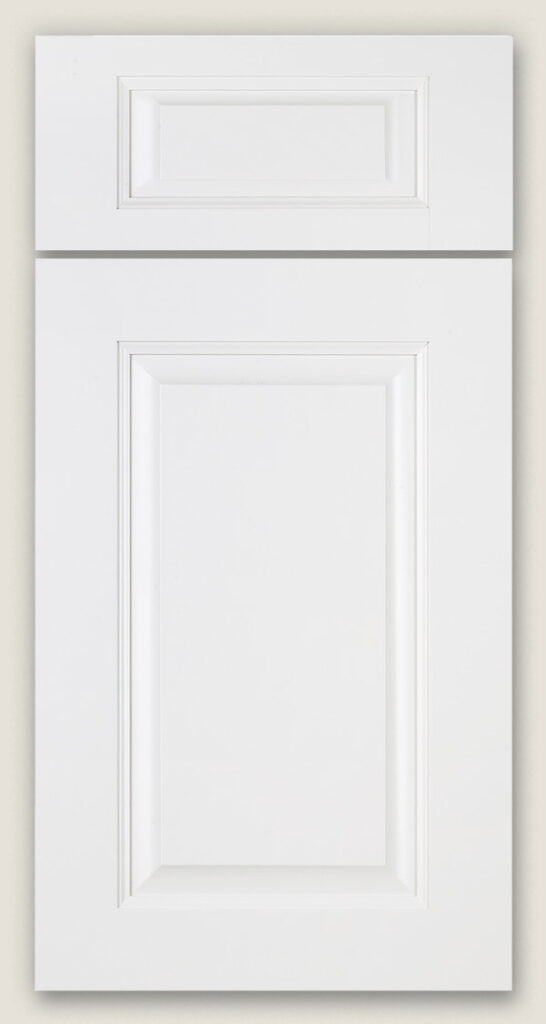 Lincoln door featuring drawer door style (top) and cabinet door style (bottom)