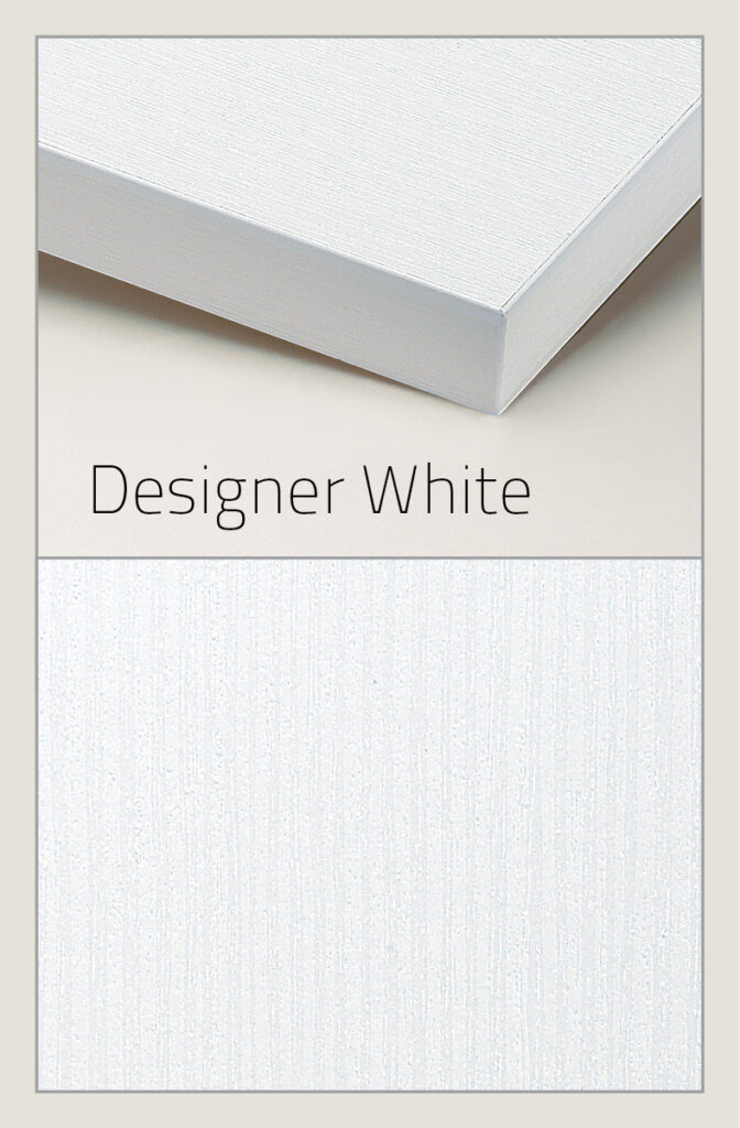 Linea designer white made of melamine a premium engineered material showcase vertical wood grain detailing