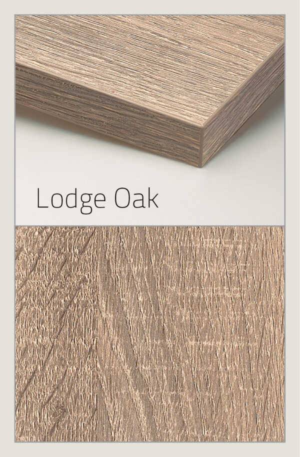 Linea Lodge Oak made of melamine a premium engineered material showcase wood grain detailing