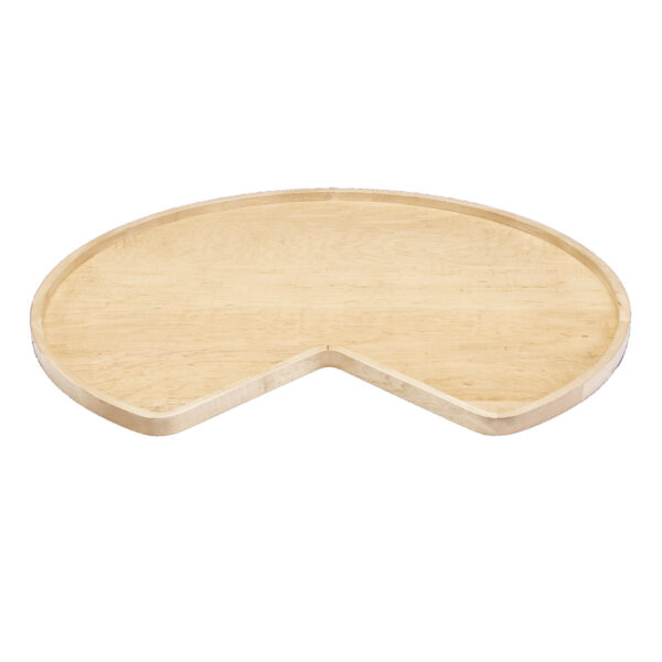 Corner Lazy Susan made of wood in kidney-shape