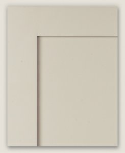 Sample cut of wooden door painted with Accessible Beige finish