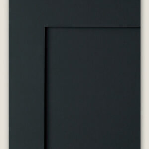 Sample cut of wooden door painted with the Tricorn Black finish