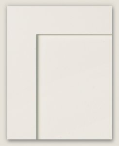 Sample cut of wooden door painted with White finish