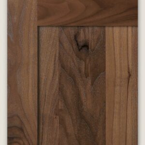 Sample cut of walnut door stained in the shade caramel